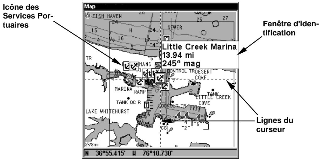 EAGLE SEACHARTER 480DF - Pour visualiser les Services d'Information sur les Ports: - 1