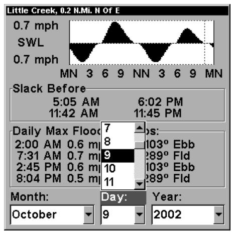EAGLE SEACHARTER 480DF - Pour visualiser les informations sur le Courant de la Marée: - 3