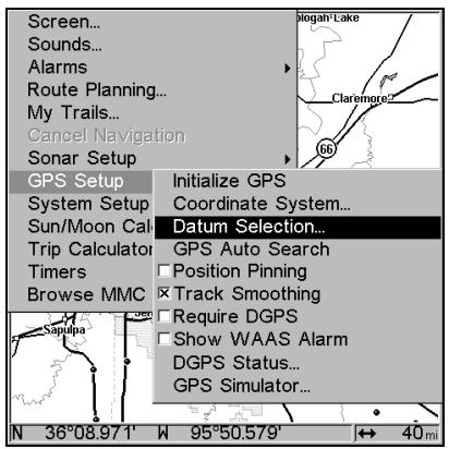 EAGLE SEACHARTER 480DF - Sélection du Systeme Géodésique - 1