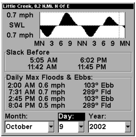 EAGLE SEACHARTER 480DF - Pour visualiser les informations sur le Courant de la Marée: - 2