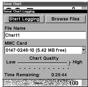 EAGLE SEACHARTER 480DF - Enregistrer les données graphiques du Sondeur - 2
