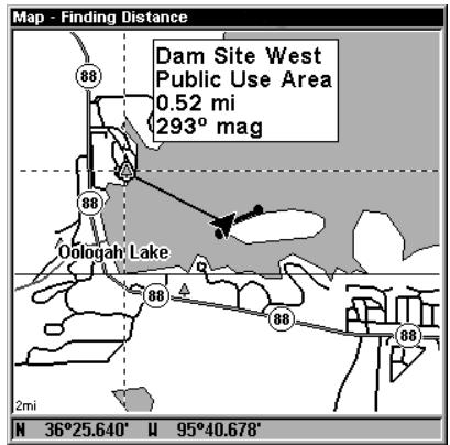 EAGLE SEACHARTER 480DF - Distance séparant votre position actuelle d'une autre position - 2