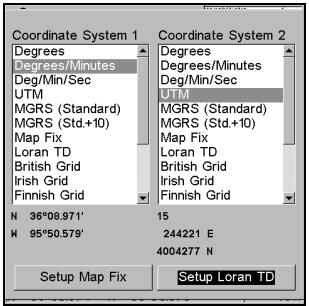 EAGLE SEACHARTER 480DF - Sélection du Systeme de Coordonnées - 3