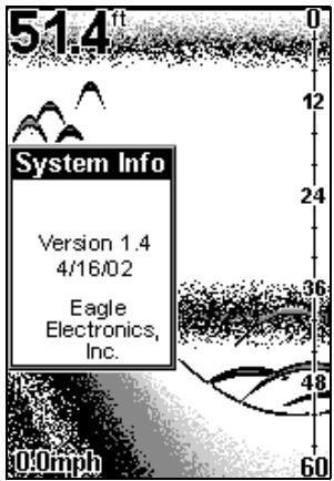 EAGLE SEAFINDER 240DF - INFORMATIONS SYSTÉME (SYSTEM INFO) - 1