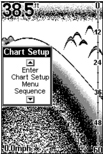 EAGLE SEAFINDER 240DF - RÉGLAGE GRAPHIQUE (CHART SETUP) - 1