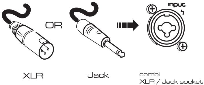 SOUNDCRAFT GIGRAC 1000ST - Remarque : Avant de connecter un micro aux entrées 1-4, assurez-vous que l'alimentation fantôme 48 V (4) est désactivée (la Led rouge doit être éteinte). - 1