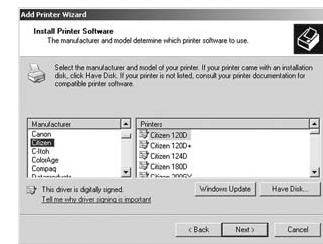CITIZEN CLP-621 - Installation des pilotes d'imprimante - 1
