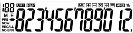 CITIZEN CT-500 - LES SIGNES DE L'AFFICHAGE ONT LES SIGNIFICATIONS QUI SUIVENT : - 1