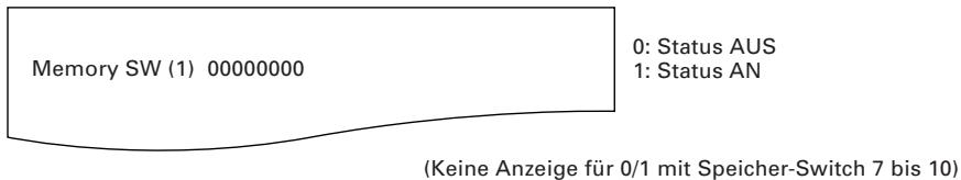 CITIZEN CT-S2000DC - Aktivieren des Einstellmodus für Speicher-Switches. - 1