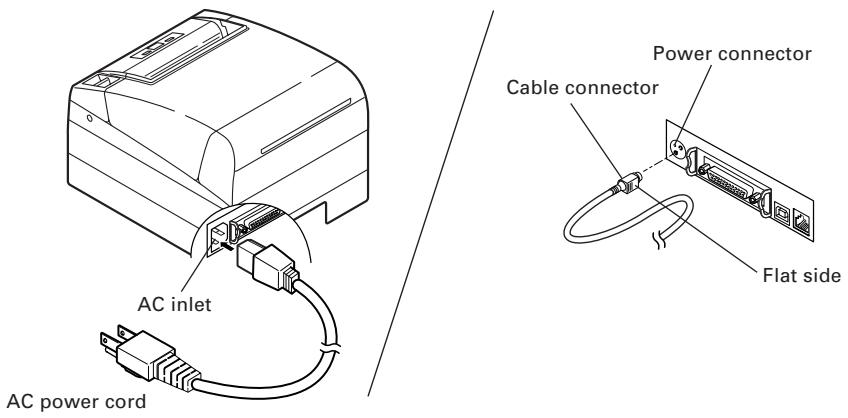 CITIZEN CT-S4000DC - Connecting the AC Power Cord - 1
