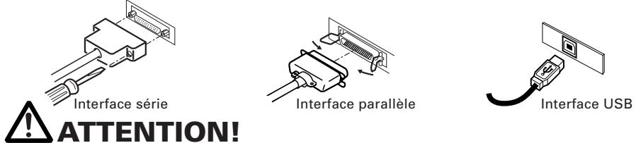 CITIZEN CT-S4000M - Branchement des câbles d'interface - 1