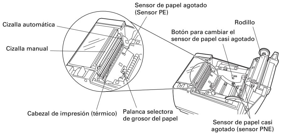 CITIZEN CT-S601 - Interior de la tapa del papel - 1