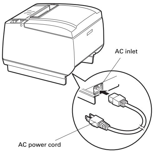 CITIZEN CT-S601 - Connecting the AC Power Cord - 1