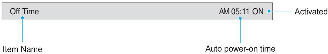 INFOCUS TD32 - Programmation de l'heure de fin (Off Time) - 1