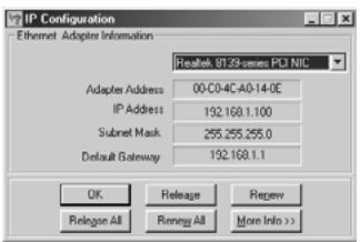 TOPCOM SKYR@CER WBR 254G - WINIPCFG (para windows 95/98) - 1