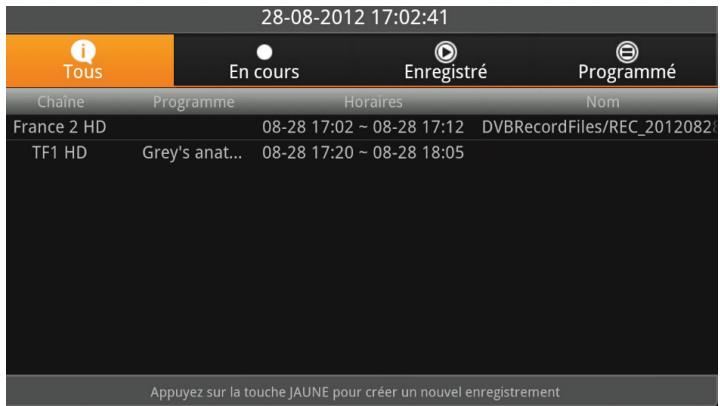 OPTEX ORS 9976 - I.1.g) Gestion des enregistrements - 4