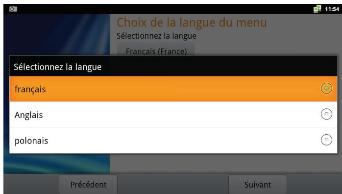 OPTEX ORS 9976 - F.2.a) Choix de la langue du menu (Par défaut Français) - 2
