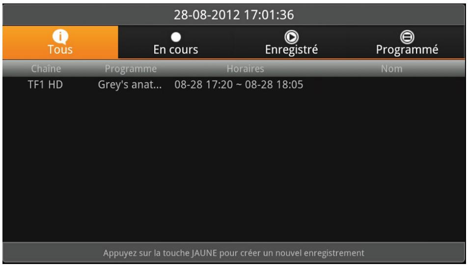 OPTEX ORS 9976 - I.1.g) Gestion des enregistrements - 1