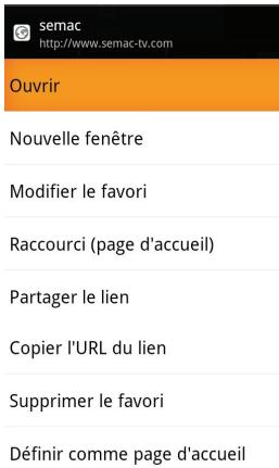 OPTEX ORS 9976 - VIII.2.b) Modifications des favoris - 1