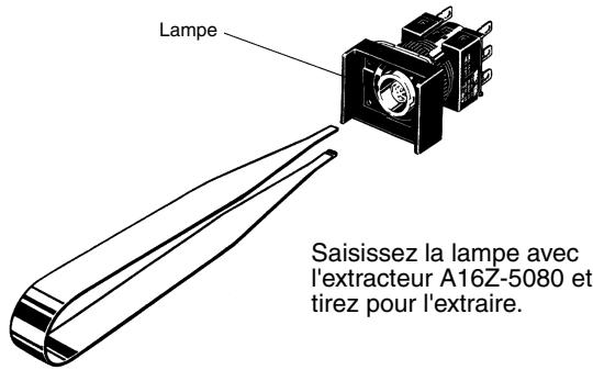OMRON A16 - Extraction et montage du bouton-poussoir - 2