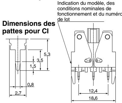 OMRON A165S - Modèles non lumineux avec pattes pour Cl - 1
