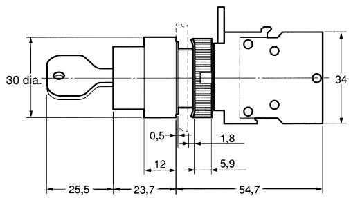 OMRON A22K - Sélecteur à touche - 1