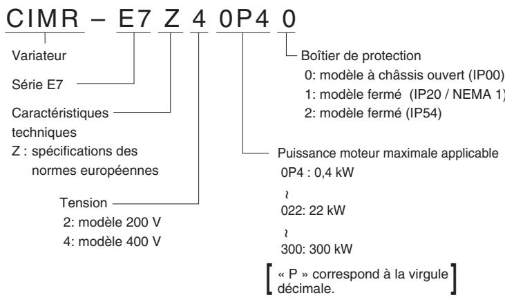 OMRON CIMR-E7Z - Configuration du système - 3