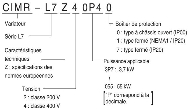 OMRON CIMR-L7Z - Désignation du type - 1