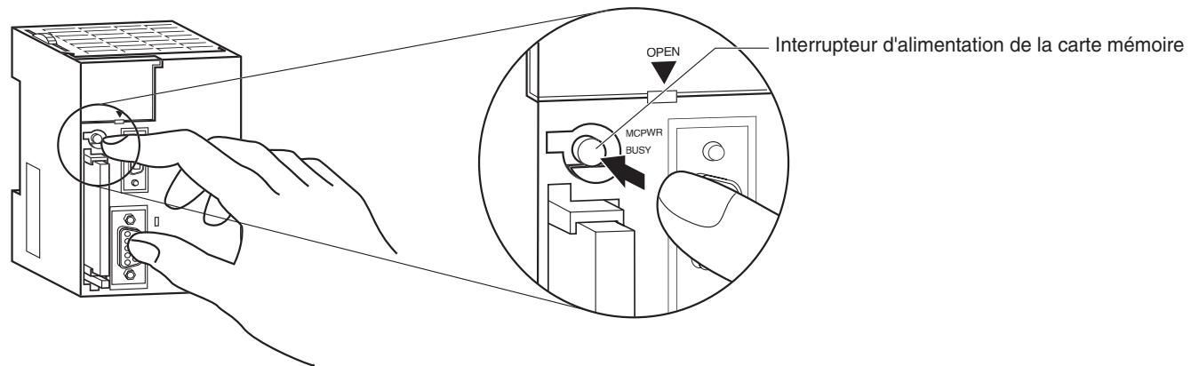 OMRON CJ - Retrait de la carte mémoire - 1