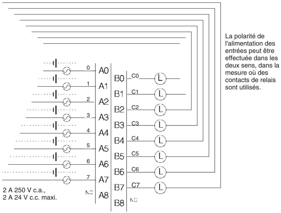 OMRON CJ - Connexions des borniers - 1