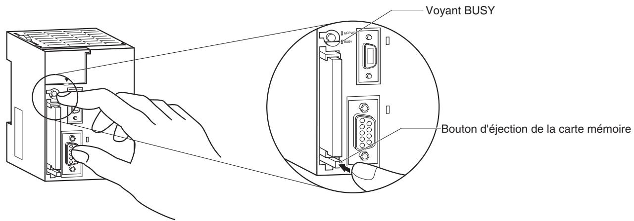 OMRON CJ - Retrait de la carte mémoire - 2