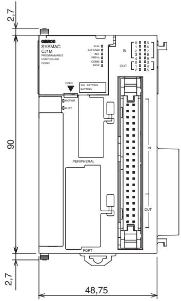 OMRON CJ - Dimensions des cartes - 3