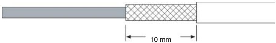 OMRON CJ - Raccordement de la ligne blindée au boîtier (FG) - 2