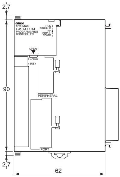 OMRON CJ - Ouverture du couvercle du compartiment de la batterie - 3