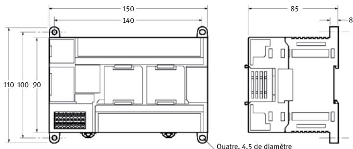 OMRON CP1H - - Dimensions des UC CP1H - 1