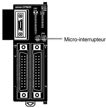 OMRON CPM2C - Paramètres du micro-interrupteur du CPM2C - 1