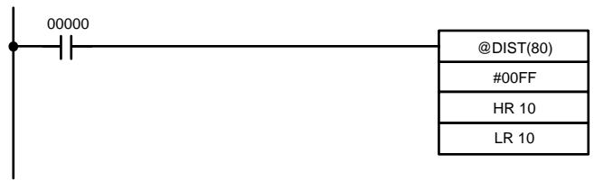 OMRON CPM2C - 7-17-6 SINGLE WORD DISTRIBUTE - DIST(80) - 1