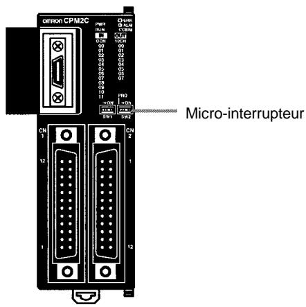 OMRON CPM2C - Paramètres du micro-interrupteur du CPM2C - 1