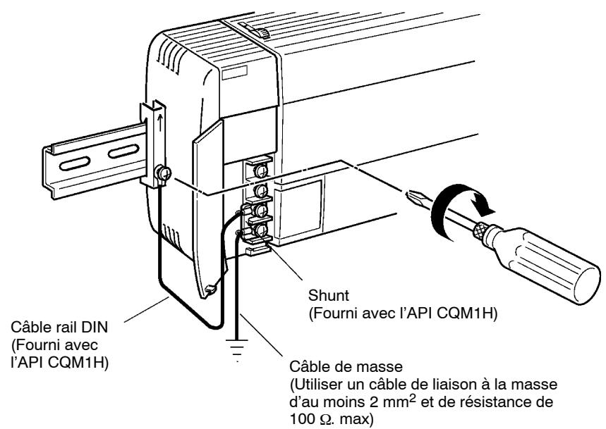 OMRON CQM1H - Précautions de câblage des câbles de terre - 1