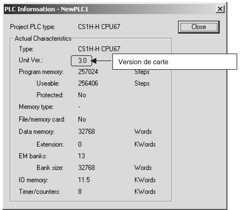 OMRON CS - Informations de l'api - 1