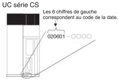 OMRON CS - Vérification du numéro de lot de l'uc - 1