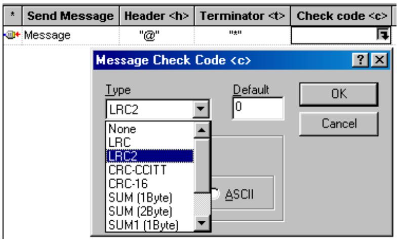 OMRON CX-PROTOCOL - Détermination de la méthode de contrôle d'erreur - 1