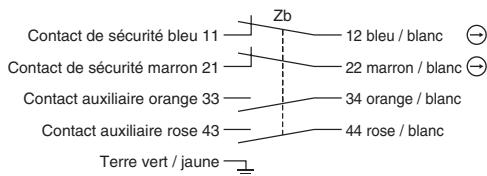 OMRON D4F - Numéros des bornes - 3