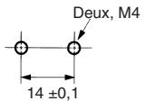 OMRON D4GS-N - Trous de montage de la clé - 1