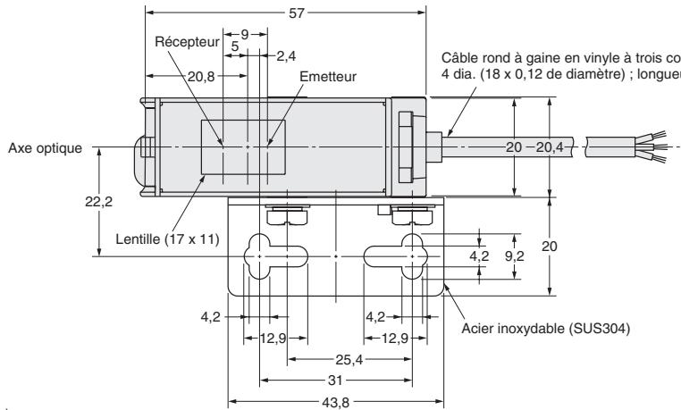 OMRON E3S-C - Modèle rétroréfléchissant / à réflexion diffuse (modèle vertical) - 3