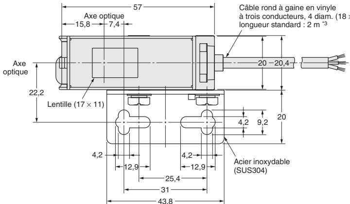 OMRON E3S-C - Modèle de type barrageage (modèle vertical) E3S-CT61(-M1J) - 3