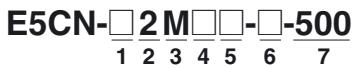OMRON E5CN - Légende des références Régulateurs - 1