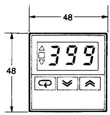 OMRON E5CS-X - Dimensions (mm) - 1