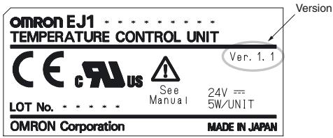 OMRON EJ1 - Identification des modèles mis à jour - 2