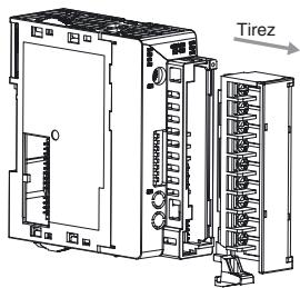 OMRON EJ1G - Dépose du bornier. - 2